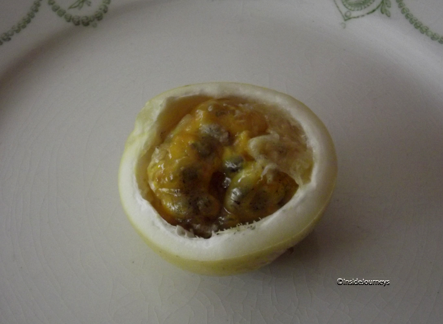 Half of a passionfruit