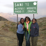 Travelers at Sani Pass, Lesotho
