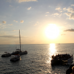 Sunset boats, Negril